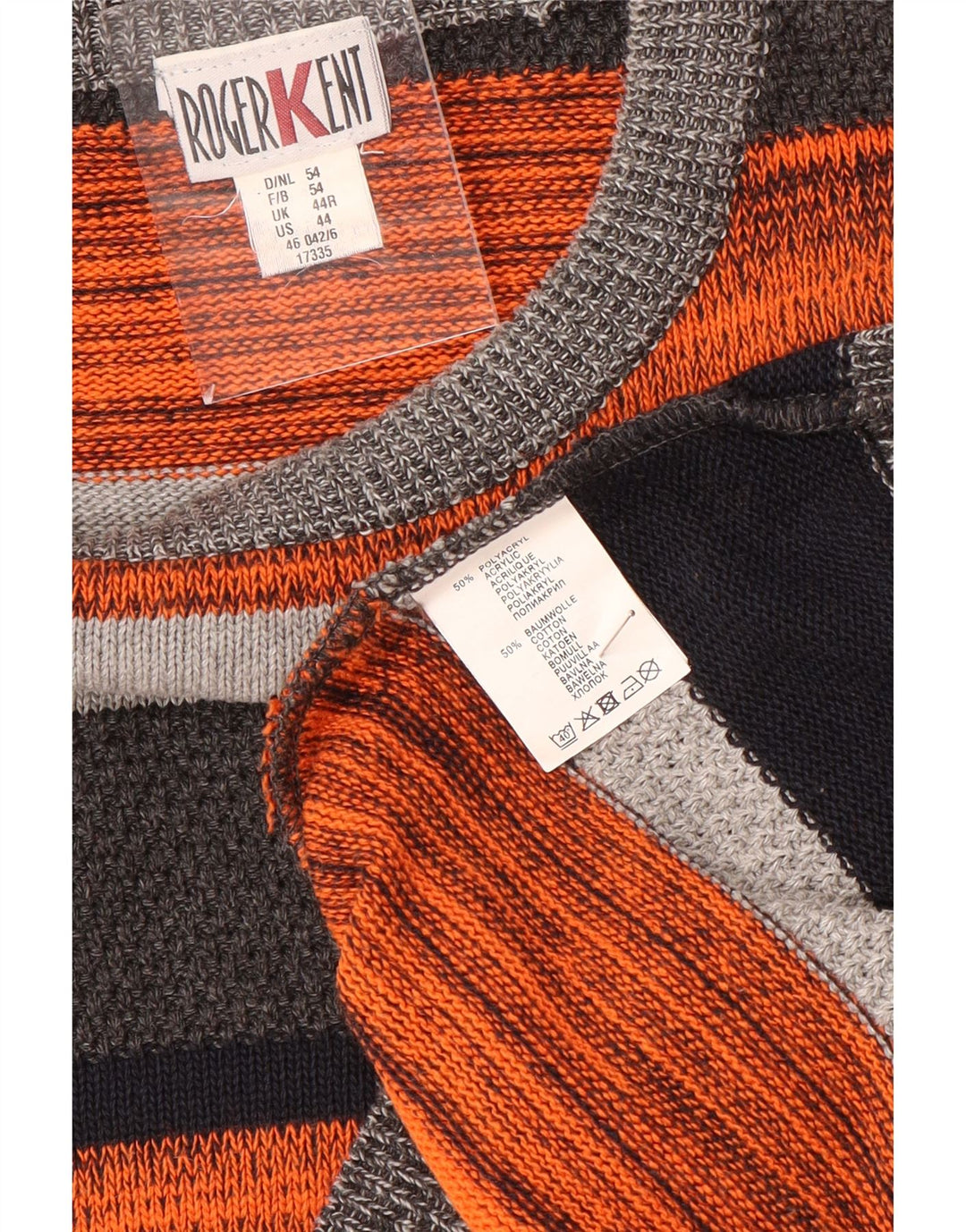 Roger Kent muški džemper s morskim izrezom UK 44 XL na više boja na pruge