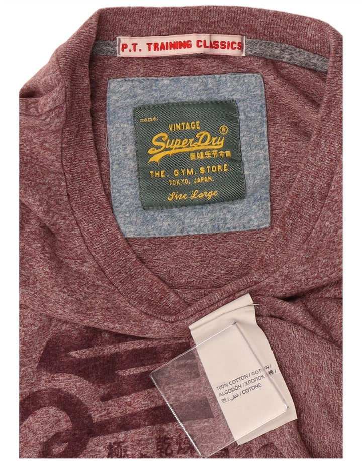 Superdry ženska majica kratkih rukava s grafičkim motivima, veliki kestenjasti flekasti pamuk