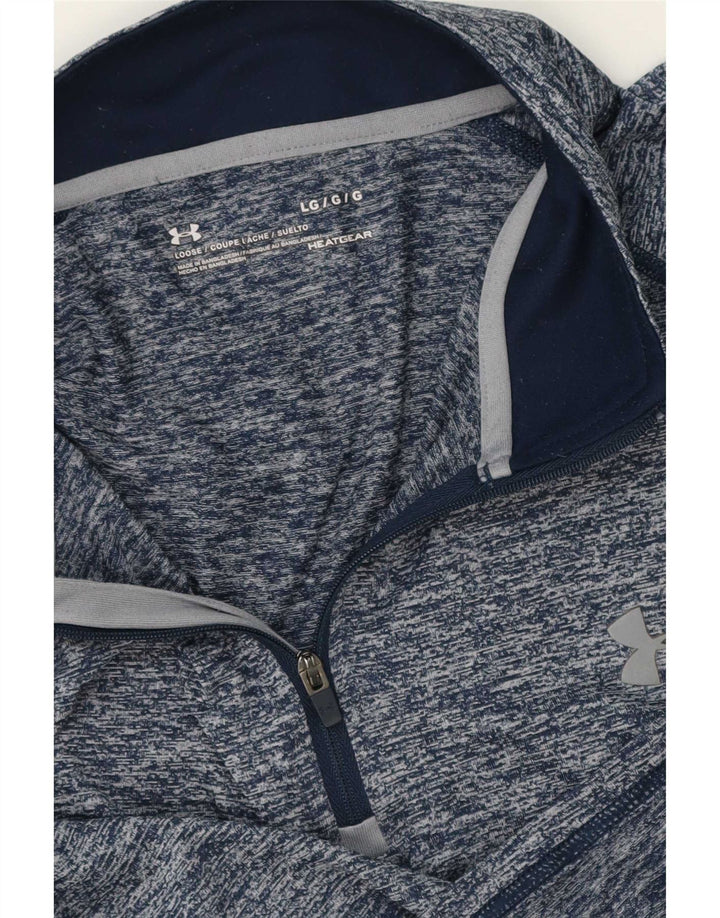 Under Armour Muški Heat Gear Pulover Gornji dio trenirke Large Blue Flected