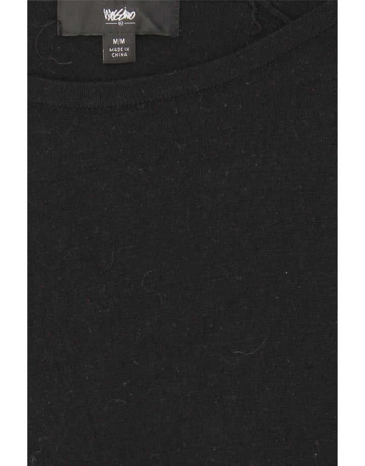 MOSSIMO Womens Long Sleeve Jumper Dress UK 14 Medium Black Nylon Vintage Mossimo and Second-Hand Mossimo from Messina Hembry 