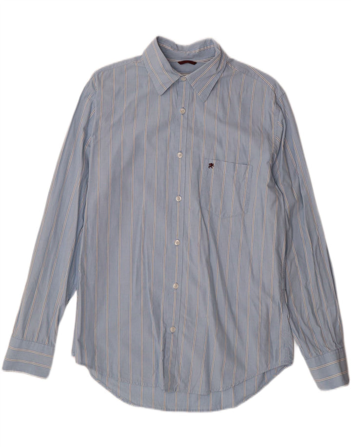 MOSSIMO Mens Shirt Medium Blue Striped Cotton