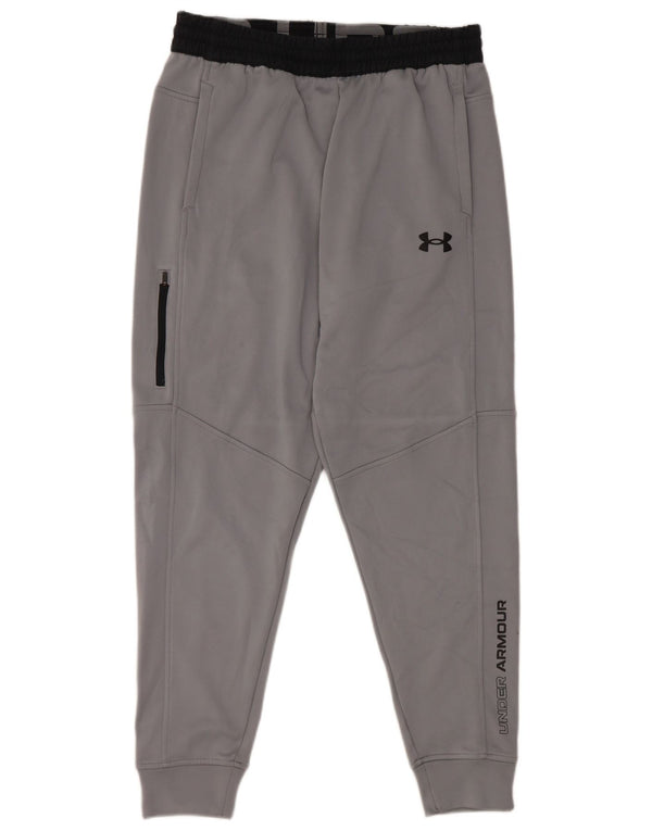 Under Armour Mens Graphic Tracksuit Trousers Joggers Large Grey Colourblock