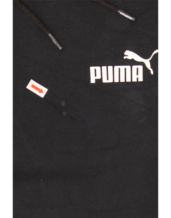 Puma muška majica s kapuljačom Srednje crni pamuk