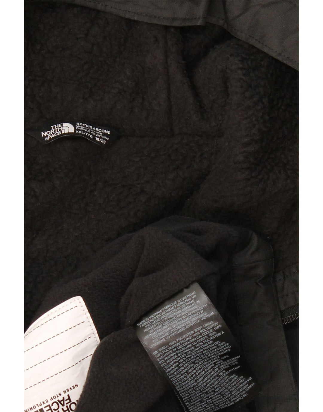 Vjetrovka s kapuljačom THE NORTH FACE za dječake 15-16 godina 2XL crna