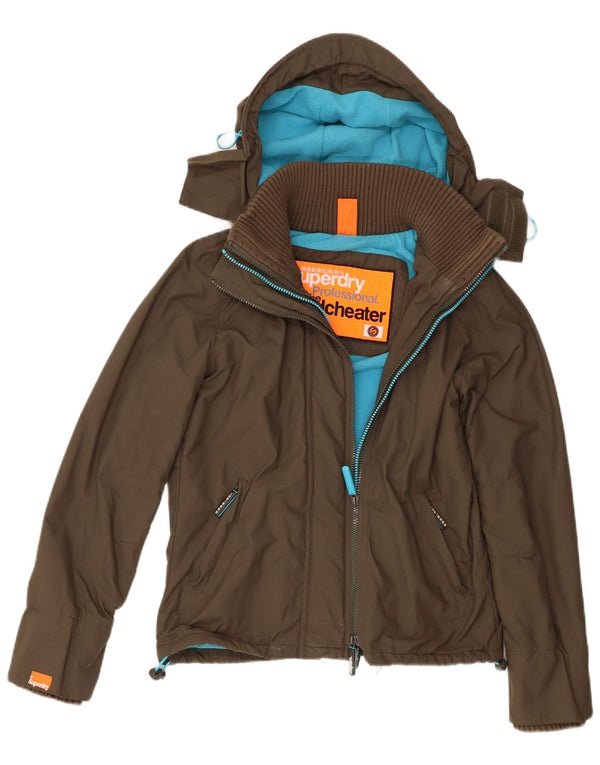 Superdry ženska jakna s kapuljačom The Windcheater UK 10 Small kaki