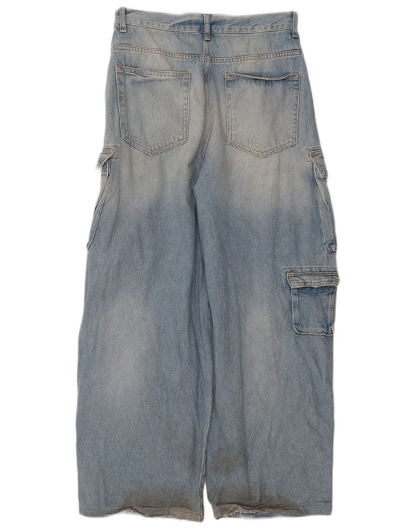 Zara Mens Cargo široke traperice EU 40 Medium W31 L29 Blue