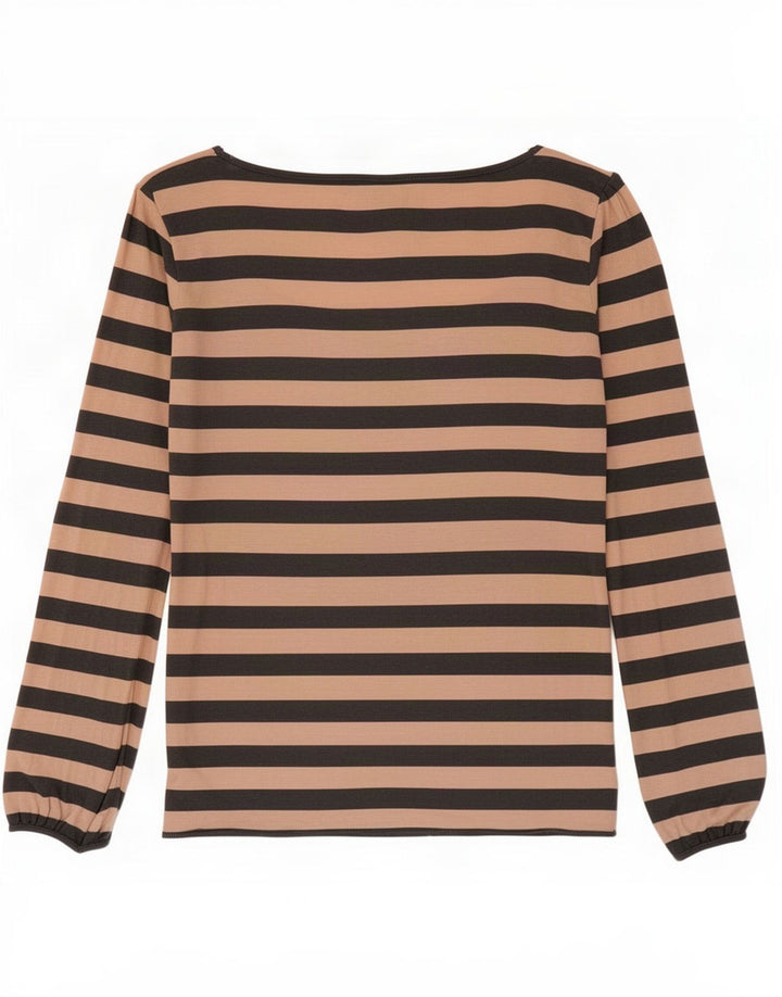 Ženska majica dugih rukava Massimo Dutti UK 10 od male ružičaste pruge od viskoze