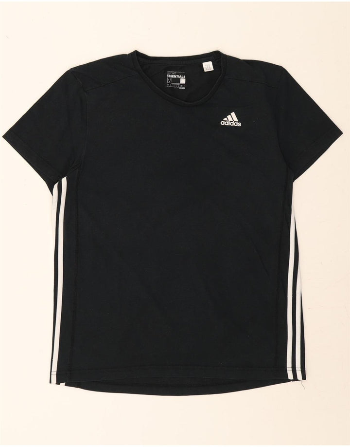 ADIDAS Mens Climalite T-Shirt Top Medium Black Cotton Vintage Adidas and Second-Hand Adidas from Messina Hembry 