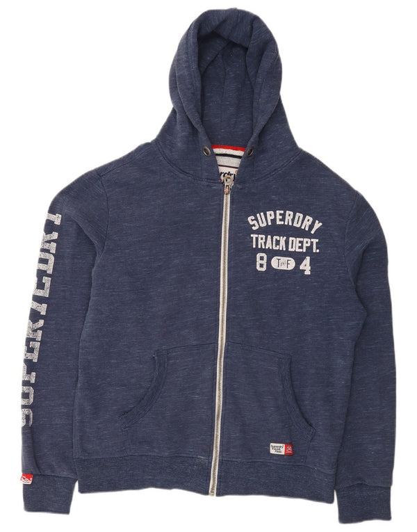 Superdry muški pulover s kapuljačom s patentnim zatvaračem XL tamnoplavi pamuk