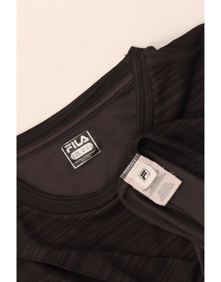 Fila muška uska majica kratkih rukava 2XL sivi poliester u boji