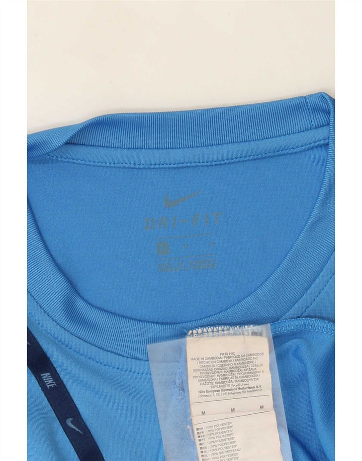 Nike Dri Fit Graphic T-Shirt Top srednje plavi poliester