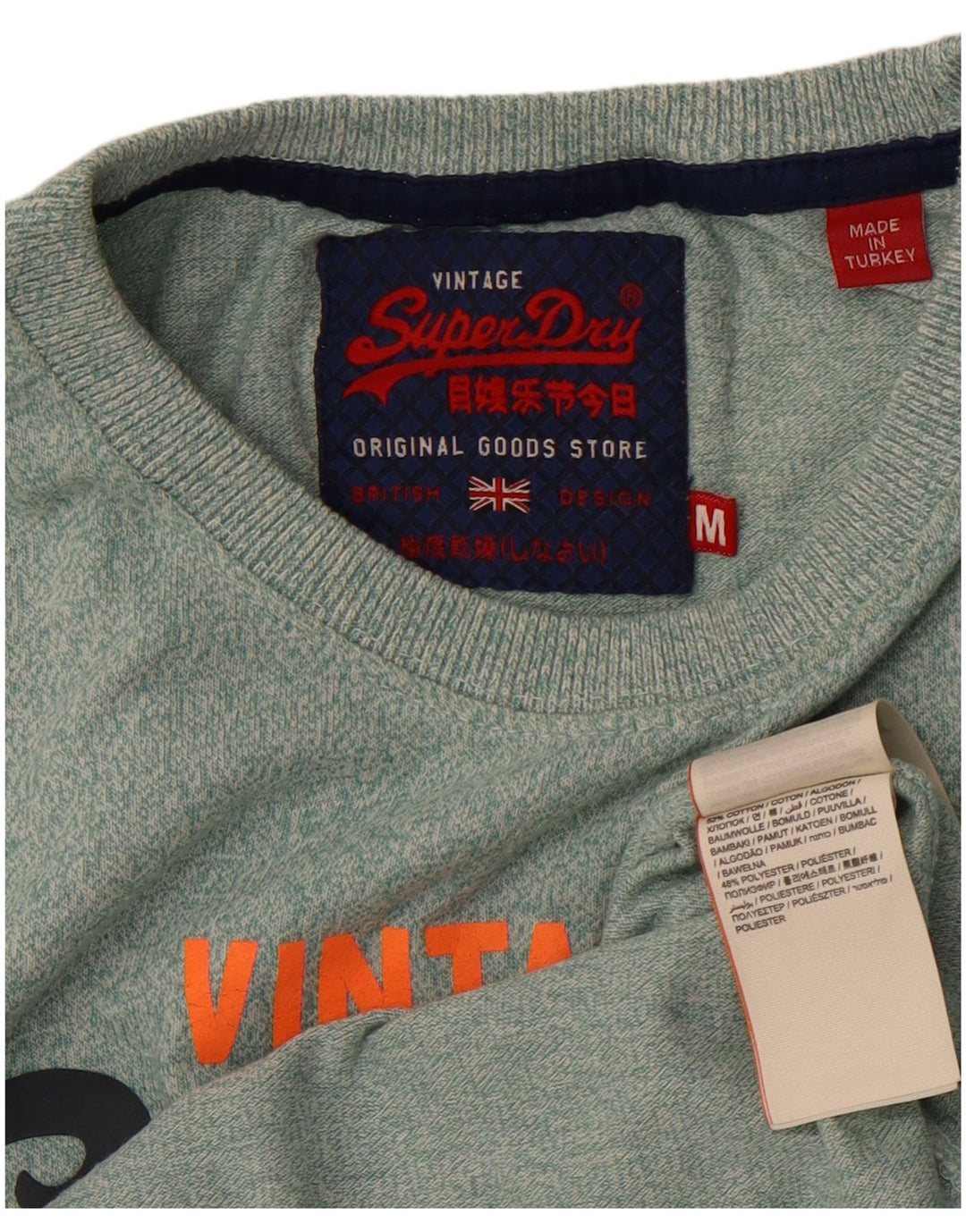 SUPERDRY muška majica kratkih rukava s grafičkim motivima, srednji zeleni flekasti pamuk