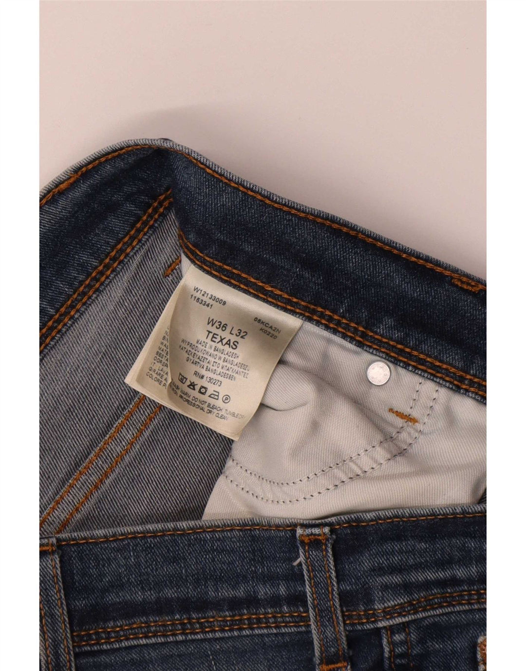 Wrangler muške ravne traperice Texas W36 L29 plavi pamuk