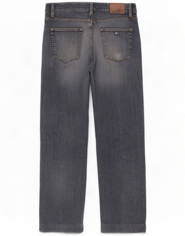 Lacoste Mens Straight Jeans W34 L31 Blue Cotton