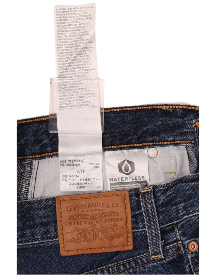Levi's ženske traper kratke hlače s prsnim košem W29 srednje tamnoplavi pamuk