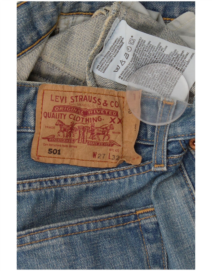 Levi's muške 501 ravne traperice W27 L32 plavi pamuk