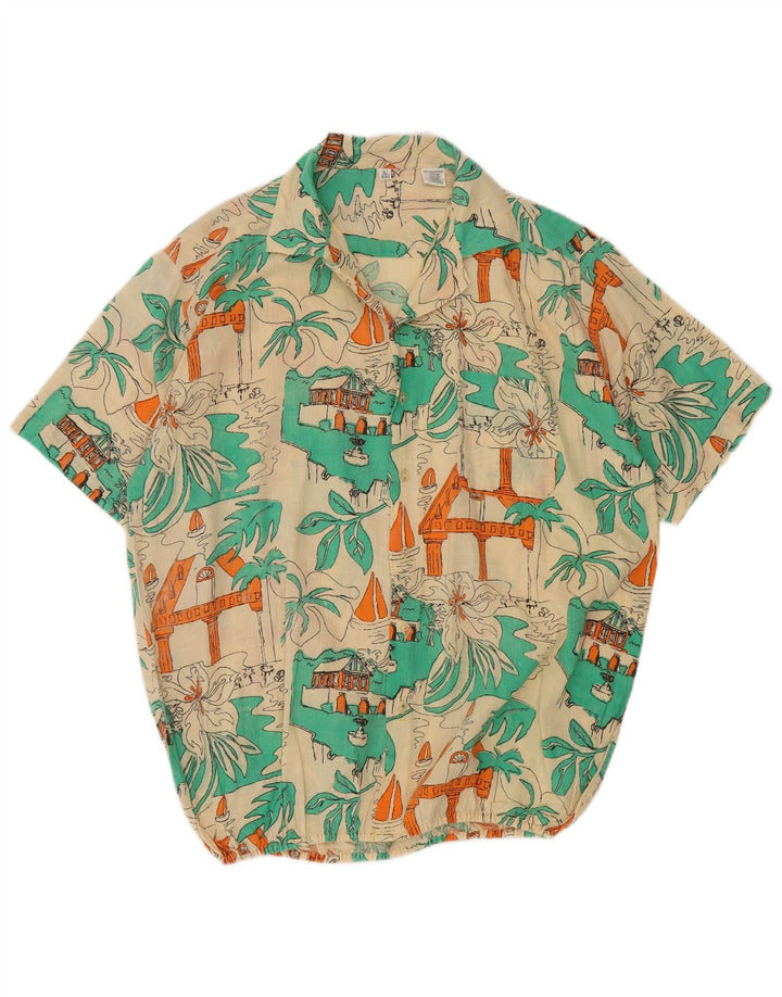 Vintage muška košulja s ludim uzorkom, velika havajska košulja veličine 41/42