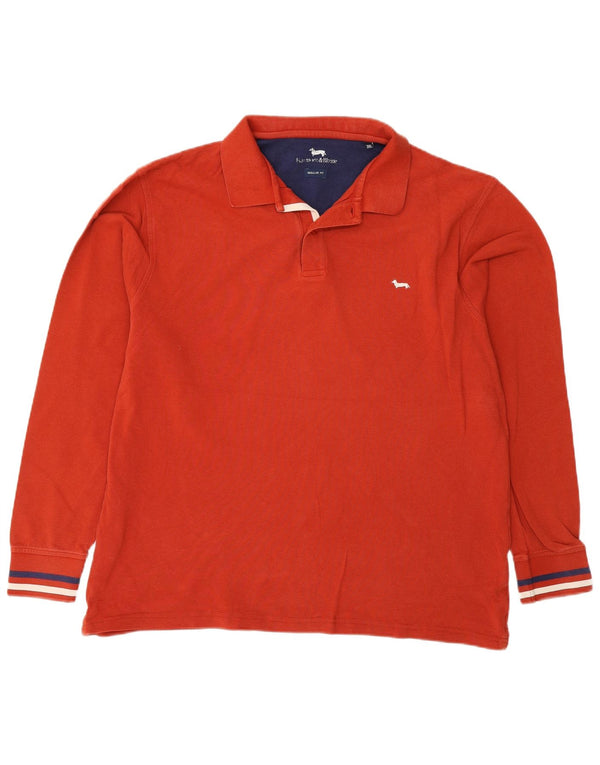 Harmont & Blaine muška polo majica dugih rukava regularnog kroja 3XL na crvene pruge