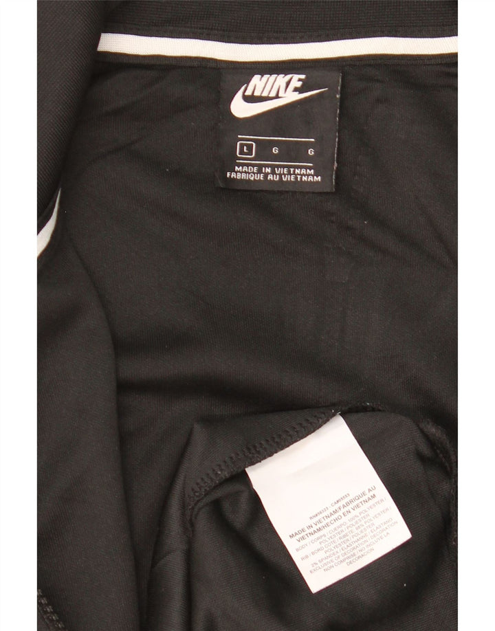 NIKE muška trenirka s grafičkim motivima, velika jakna od poliestera crne boje