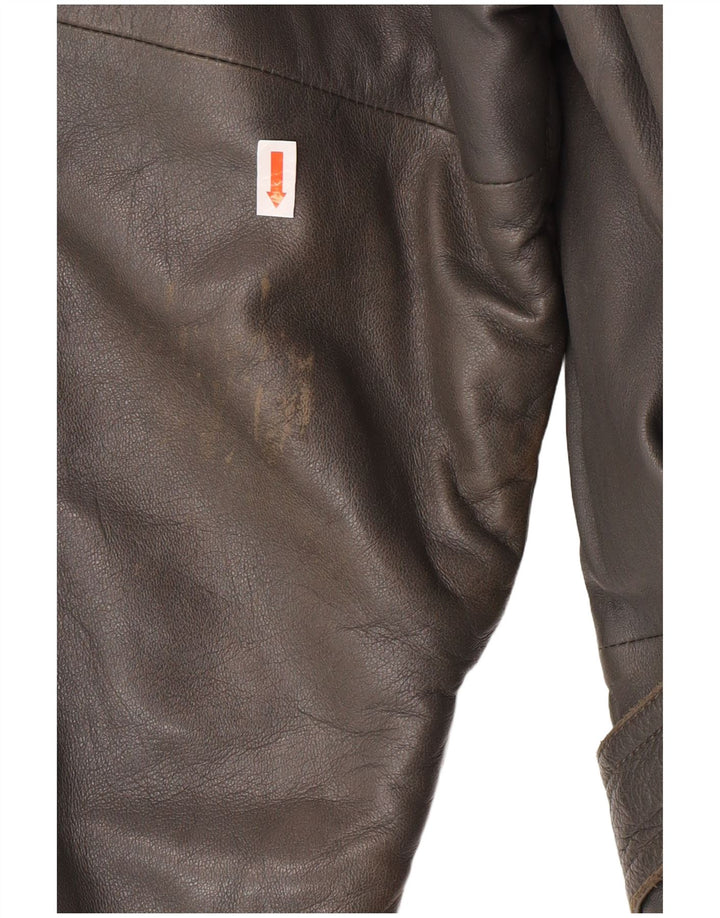 DRESSCO muški kožni kaput IT 54 2XL siva koža