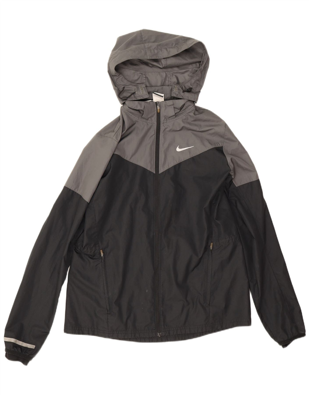 Nike ženska kišna jakna s kapuljačom UK 16 Large Gray Colourblock poliester