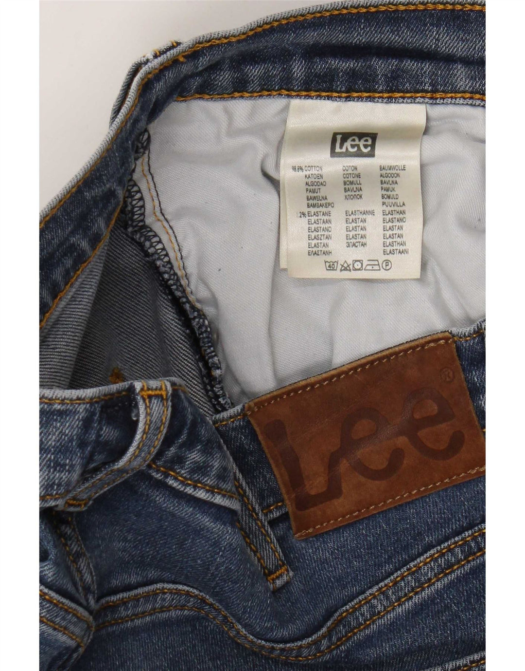 Lee Mens Brooklyn Straight Jeans W36 L32 Plavi pamuk