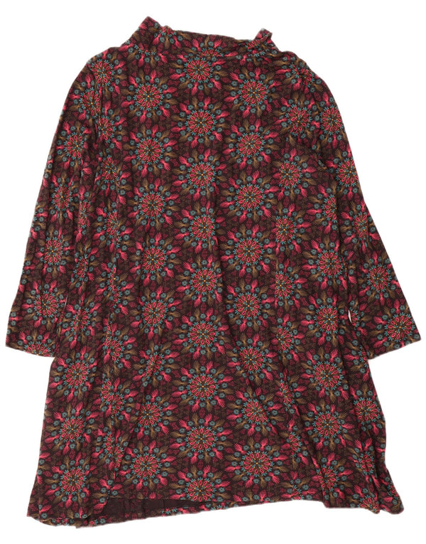 Seasalt Cornwall ženska haljina tunika dugih rukava UK 20 2XL smeđa cvjetna