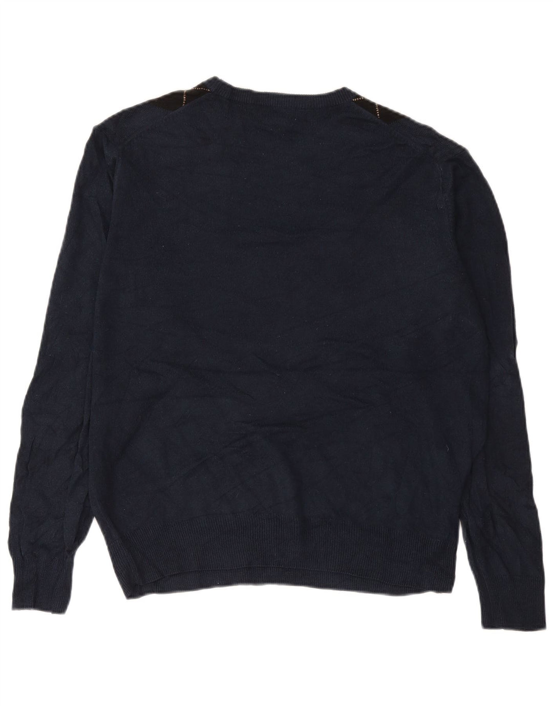 DOCKERS Muški džemper s okruglim izrezom Veliki tamnoplavi Argyle/Diamond