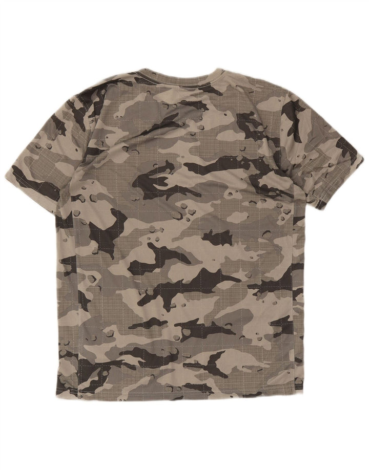 Nike Dri Fit T-Shirt Top Srednje sivi kamuflažni poliester
