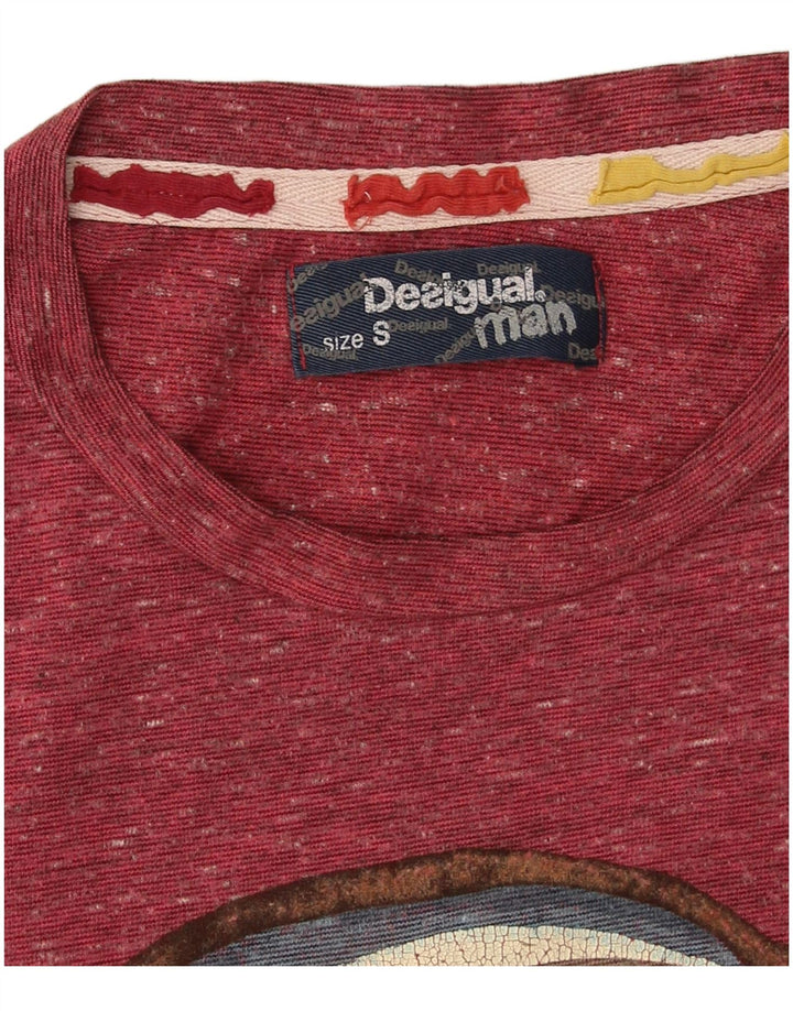 Desigual muška majica kratkih rukava s grafičkim motivima Small Maroon Flected