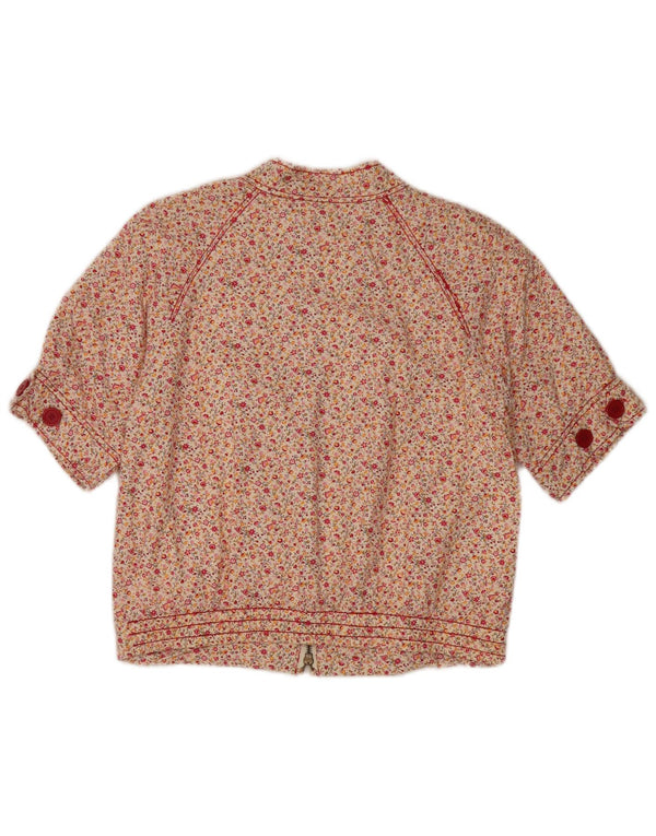 Vintage ženska bomber jakna UK 12 srednje raznobojnih cvjetova
