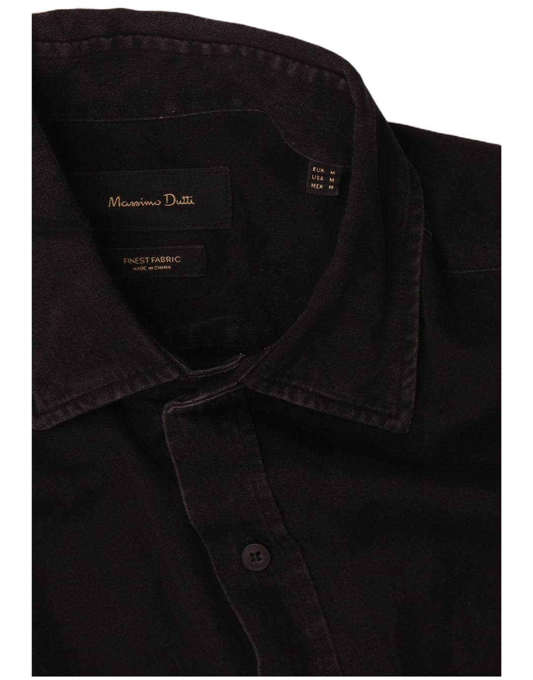 Massimo Dutti muška traper košulja Srednje crni pamuk