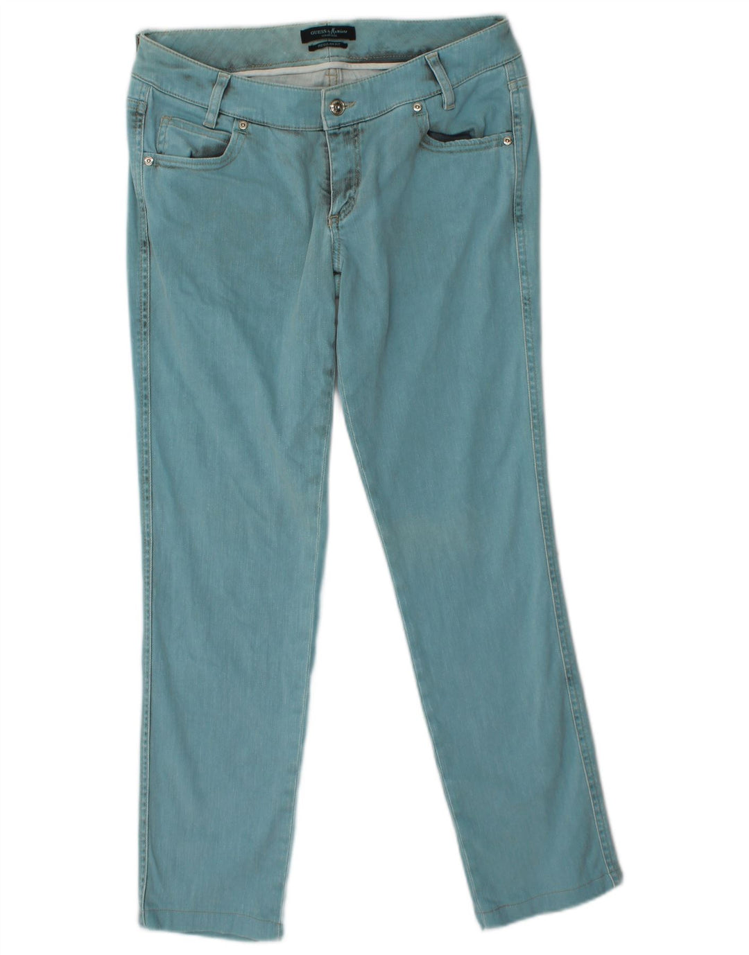 GUESS BY MARCIANO Ženske uske traperice regularnog kroja W31 L27 plavi pamuk