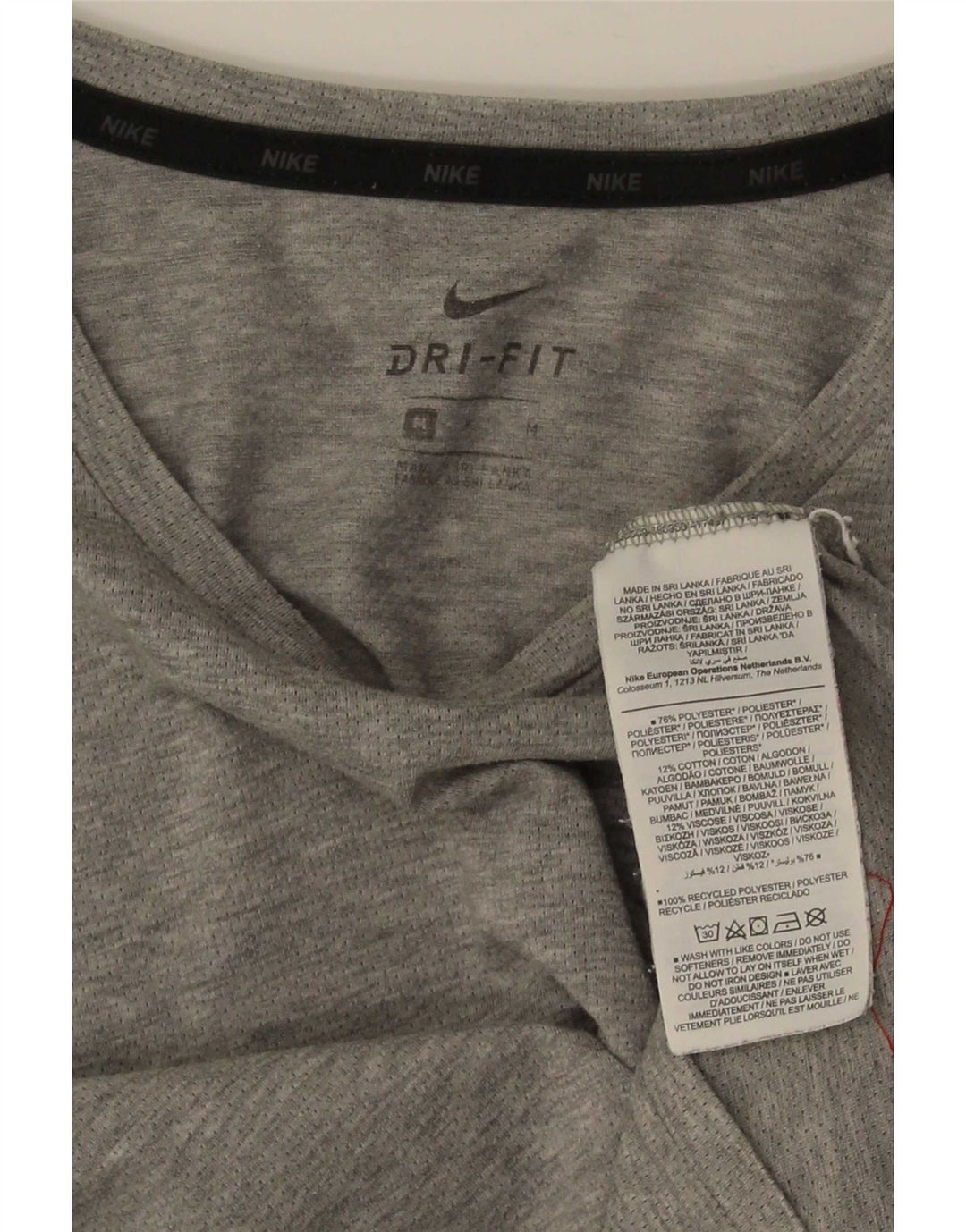 Nike Dri Fit T-Shirt Top srednje sivi flekasti poliester