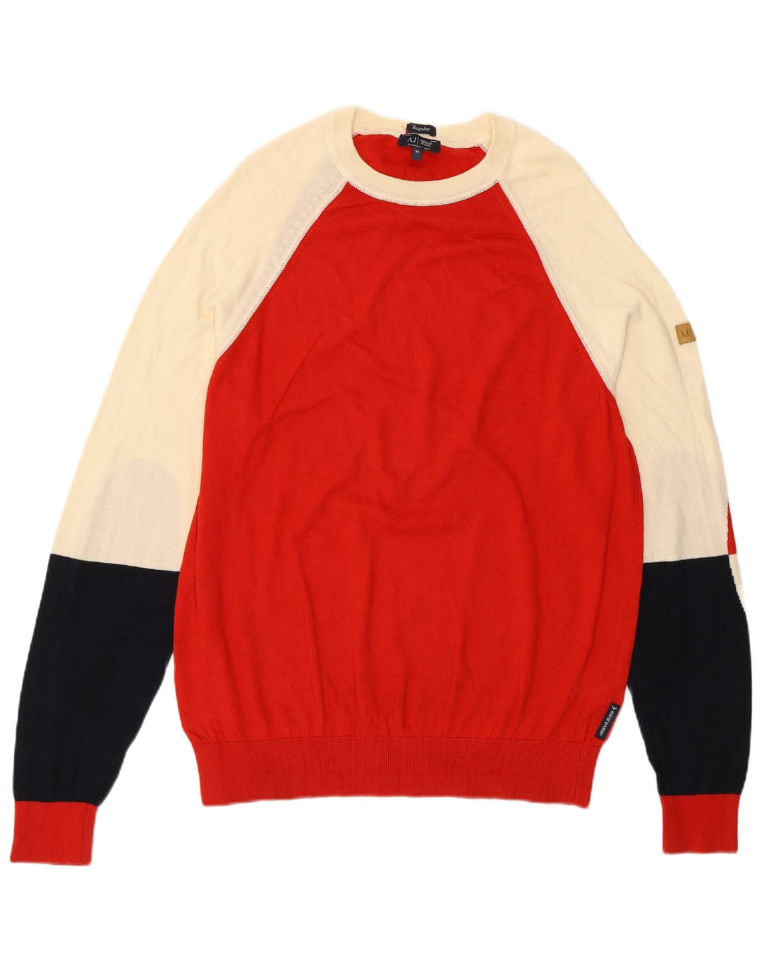 Armani Jeans muški džemper s veznim izrezom srednje crvene boje