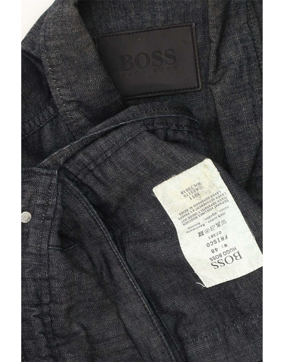 Hugo Boss muška pomoćna jakna IT 48 Srednje tamnoplavi pamuk