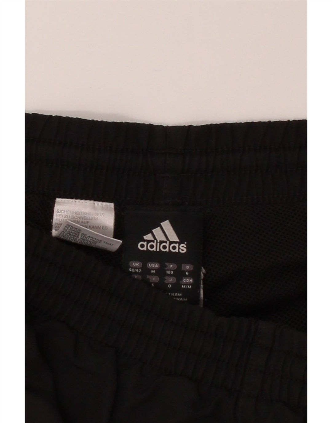 ADIDAS Mens Tracksuit Trousers Joggers UK 40/42 Medium  Black Polyester Vintage Adidas and Second-Hand Adidas from Messina Hembry 