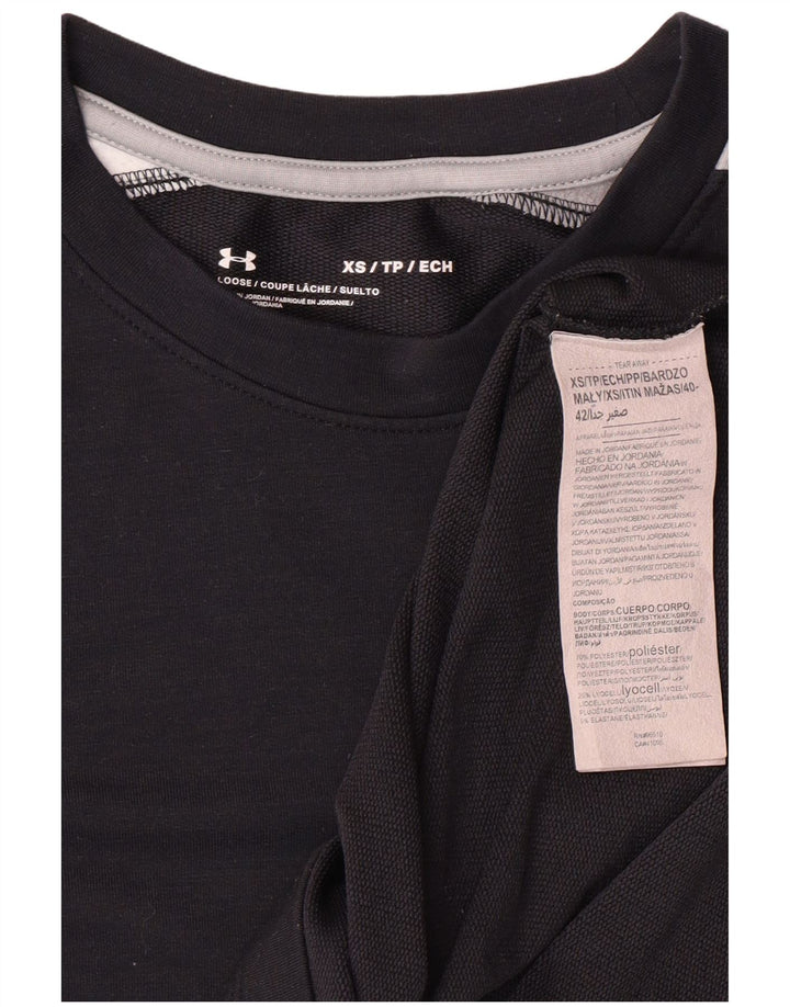 UNDER ARMOUR Ženska majica širokog kroja dugih rukava UK 6 XS Black Colourblock