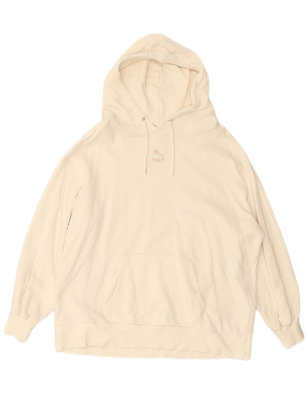 PUMA Ženska velika majica s kapuljačom UK 14 Srednje bijeli pamuk