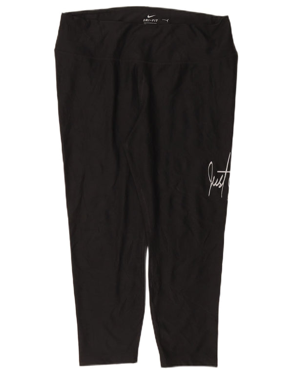 NIKE ženske Dri Fit Graphic Capri tajice UK 18 XL crni poliester