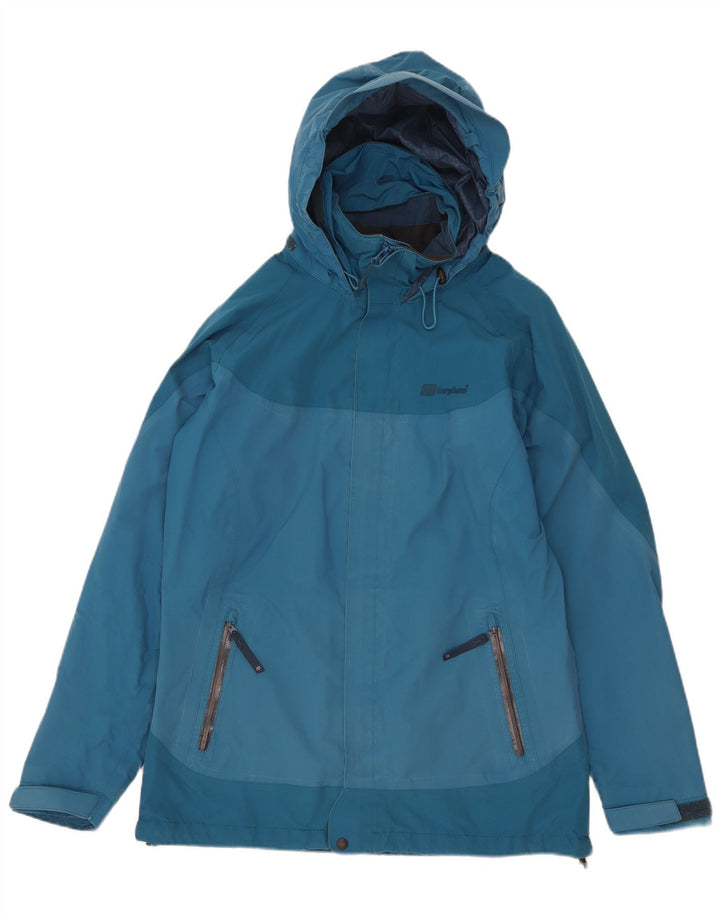 Berghaus velika ženska kišna jakna s kapuljačom UK 10 Small Blue Colourblock
