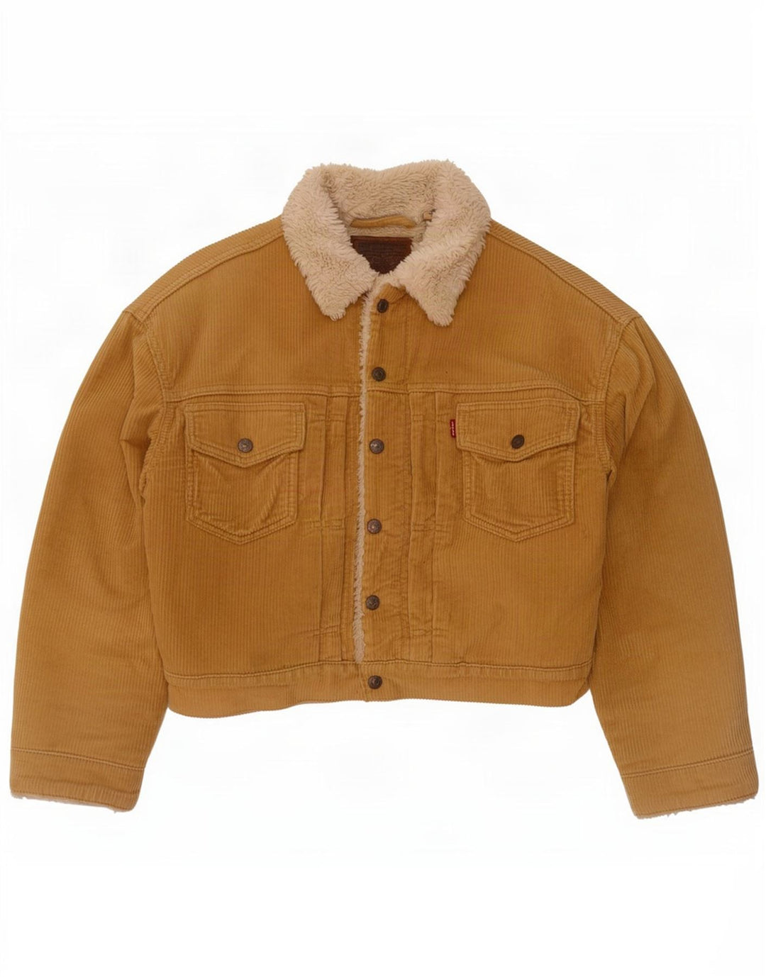 Levi's ženska prekomjerna jakna Sherpa od samta UK 10 Small Beige