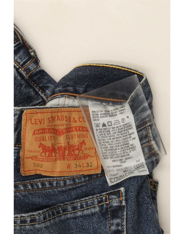 Levi's muške 562 ravne traperice W34 L32 plavi pamuk