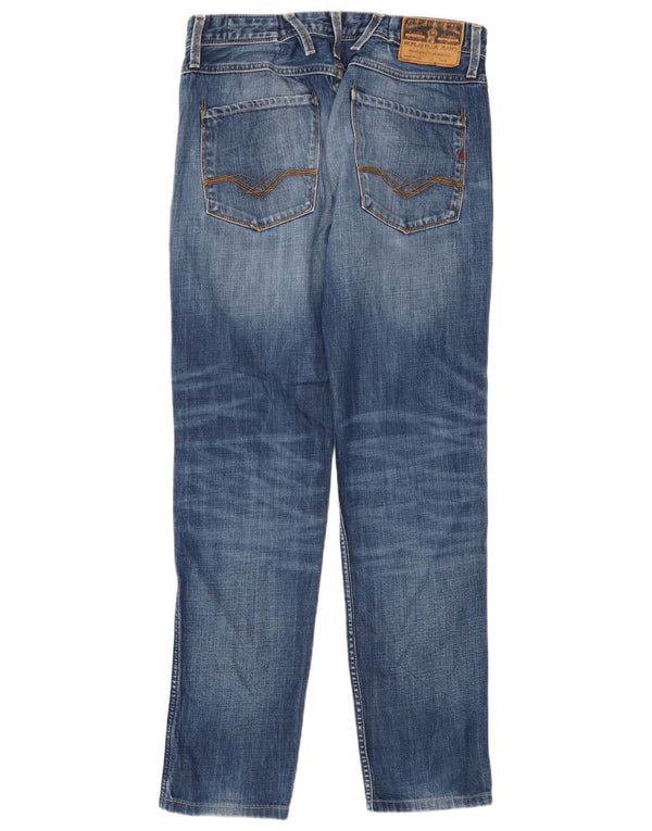 Replay Mens Anbass Slim Jeans W32 L31 Blue Cotton