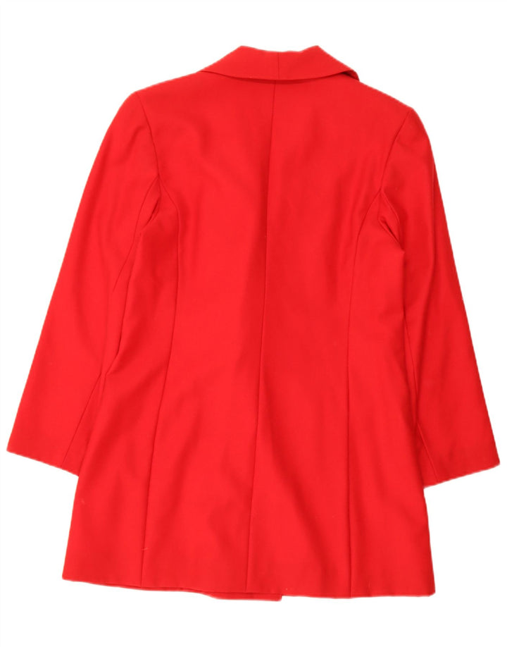 Vintage ženski sako s dvostrukim kopčanjem UK 12 srednje crvene boje