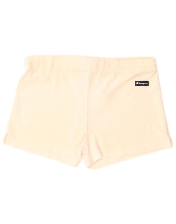 Champion Womens Sport Shorts UK 14 Large  Beige Polyester