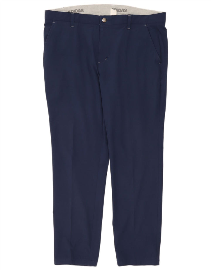 Adidas muške uske chino hlače W38 L30 tamnoplavi poliester