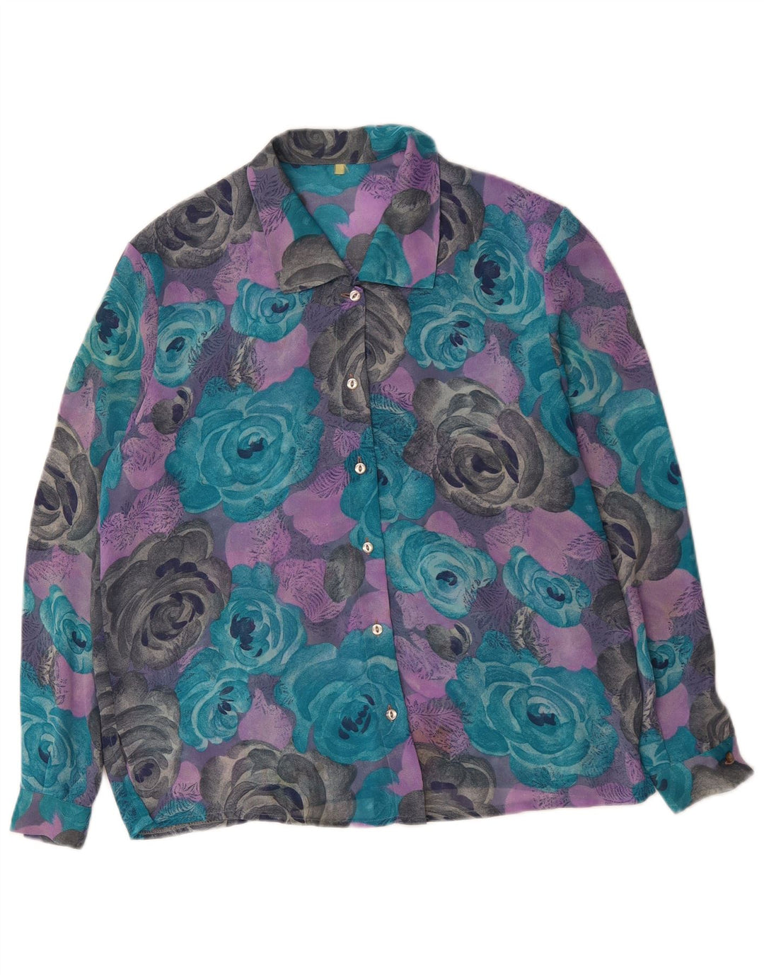 VINTAGE Ženska košulja bluza UK 18 XL Raznobojna cvjetna