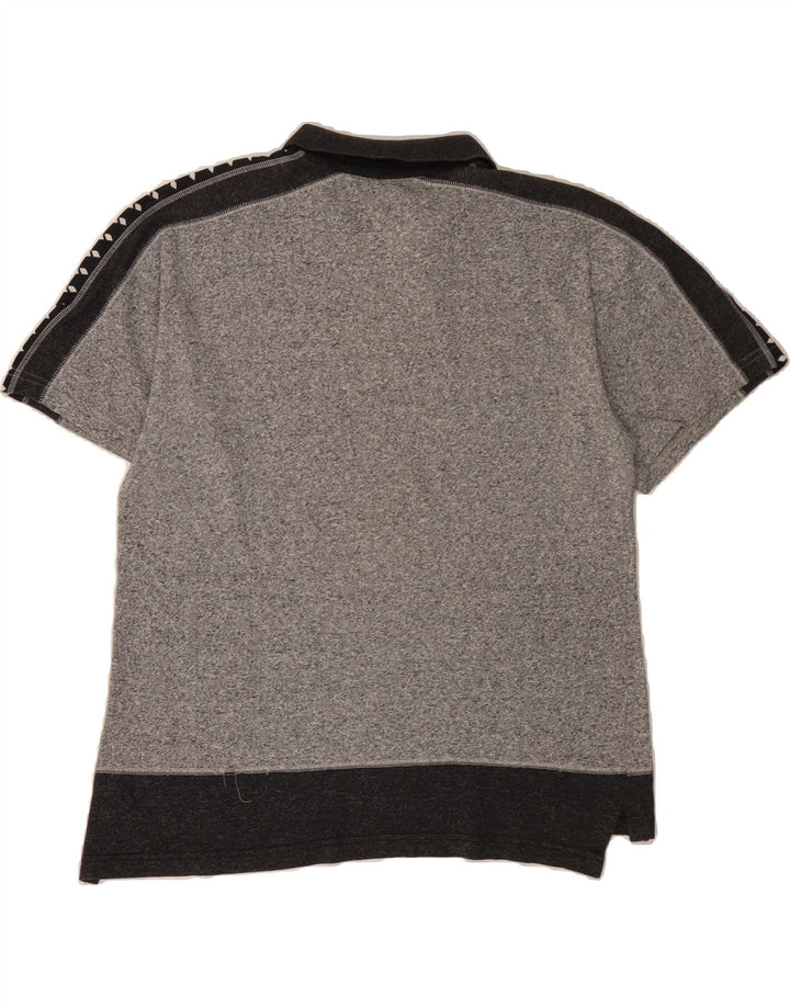 ARENA Mens Polo Shirt Medium Grey Colourblock Vintage Arena and Second-Hand Arena from Messina Hembry 