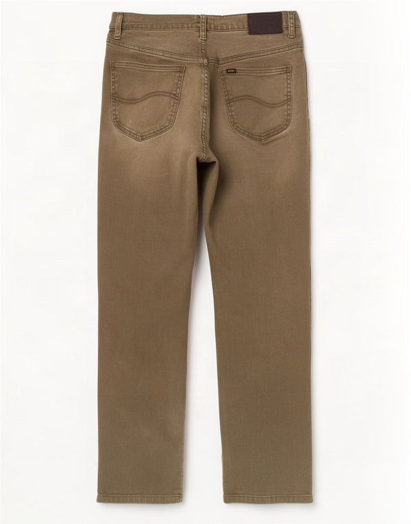 Lee Mens Rider Slim Straight Jeans W32 L32 Kaki pamuk